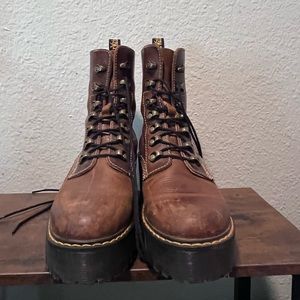 Dr. Martens Leona Butterscotch Boots, Women's Size 8